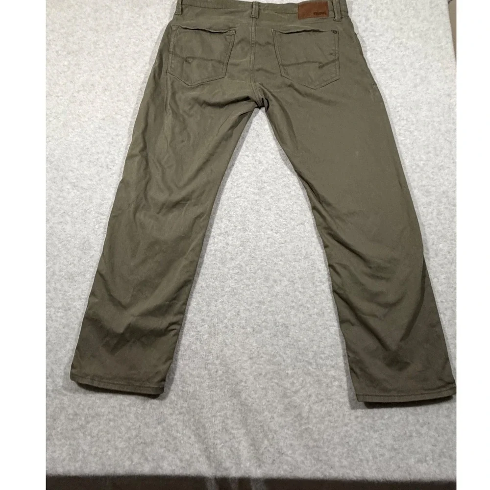 Mavi Jeans Zach Pants‎ Mens 34 Olive Green Straight Leg Twill Trousers